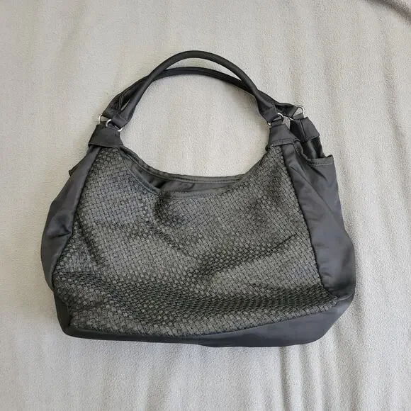 ZEE ALEXIS Purse Black Woven Boho Handbag Crossbody Strap Textured Tote Casual - Picture 14 of 14